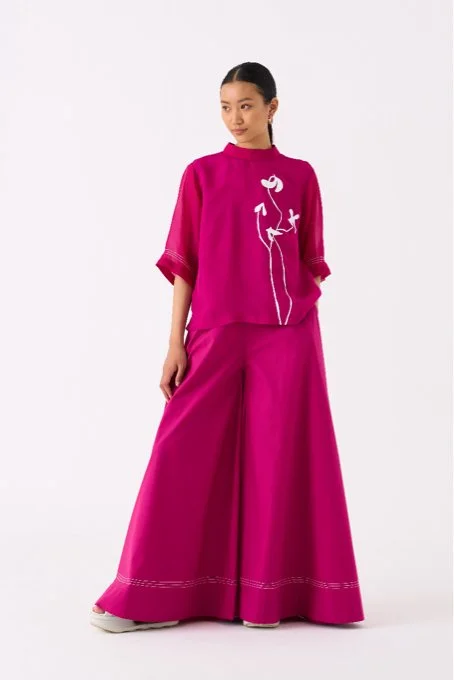 Poppy Top Co ord Fuschia