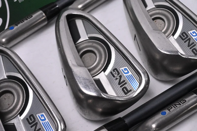 Ping G Series Irons / 5-PW+SW+LW / Blue Dot / Senior Flex Ping CFS 65 Shafts