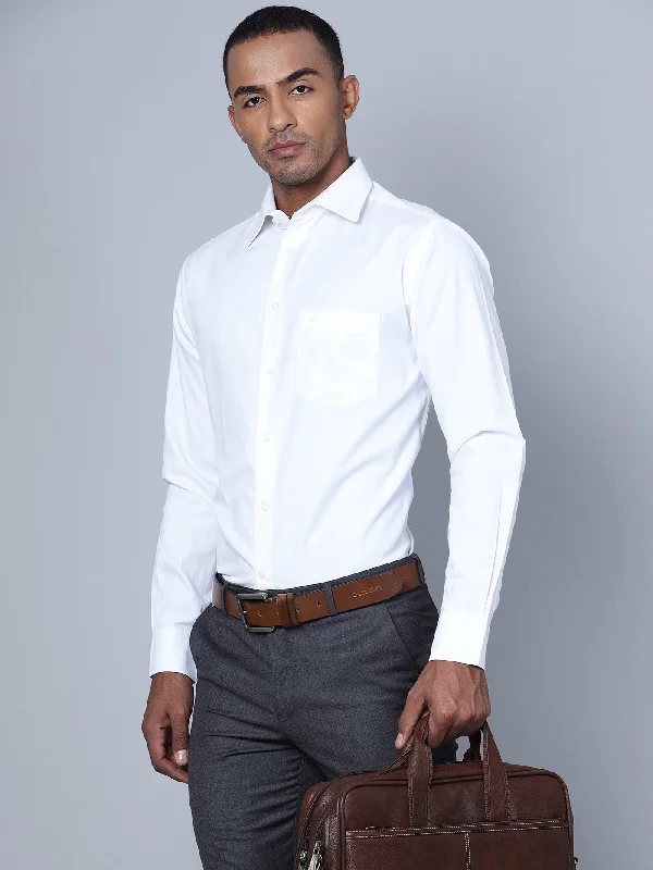 Men White Formal Shirt