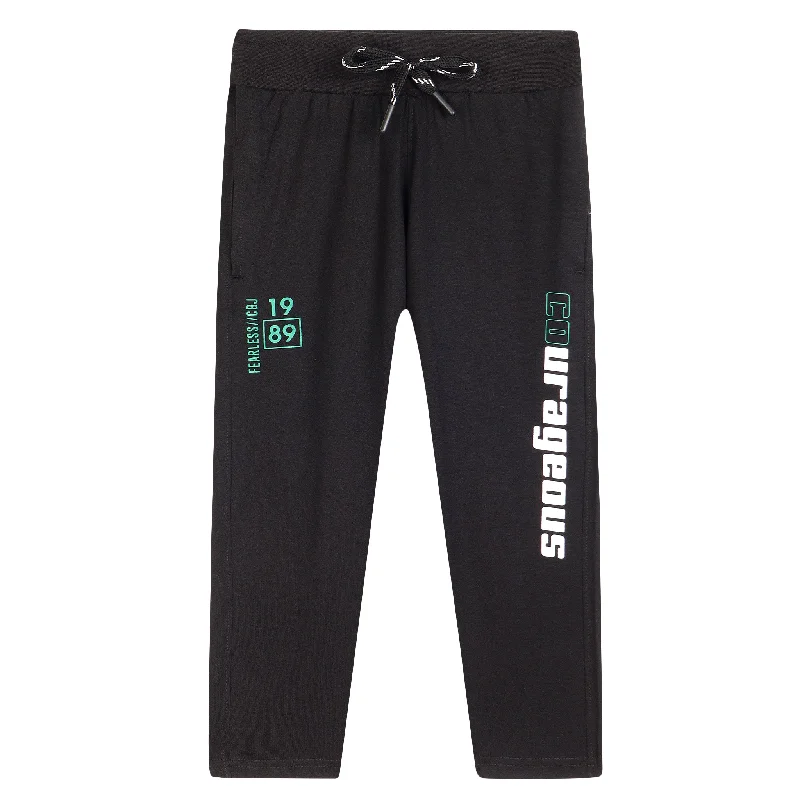 Boys Casual Black Track Pants