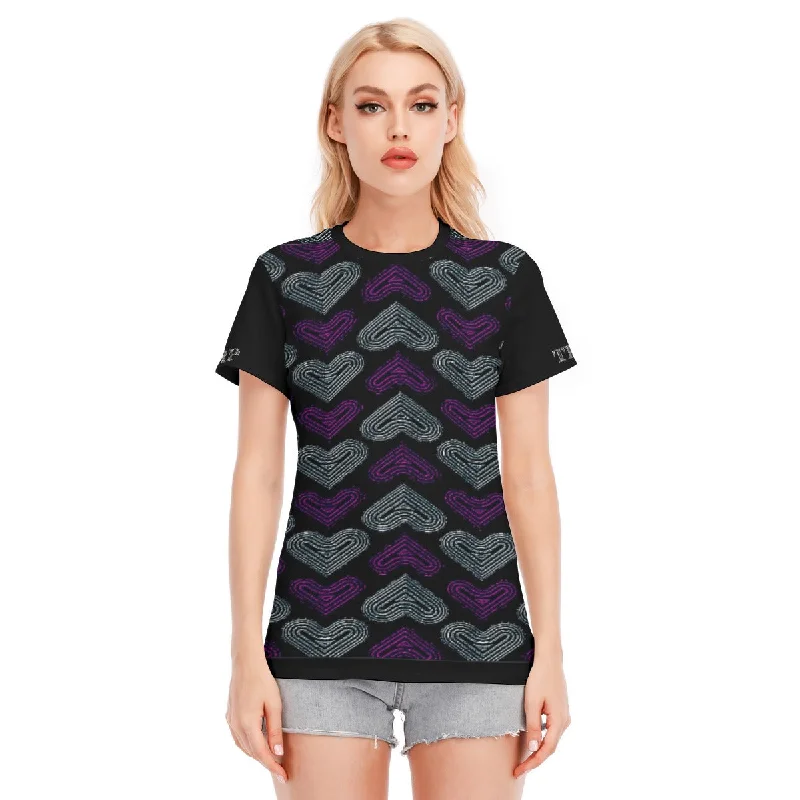 TRP Twisted Patterns 03: Chevron Hearts 01-01 Ladies Designer Cotton T-shirt