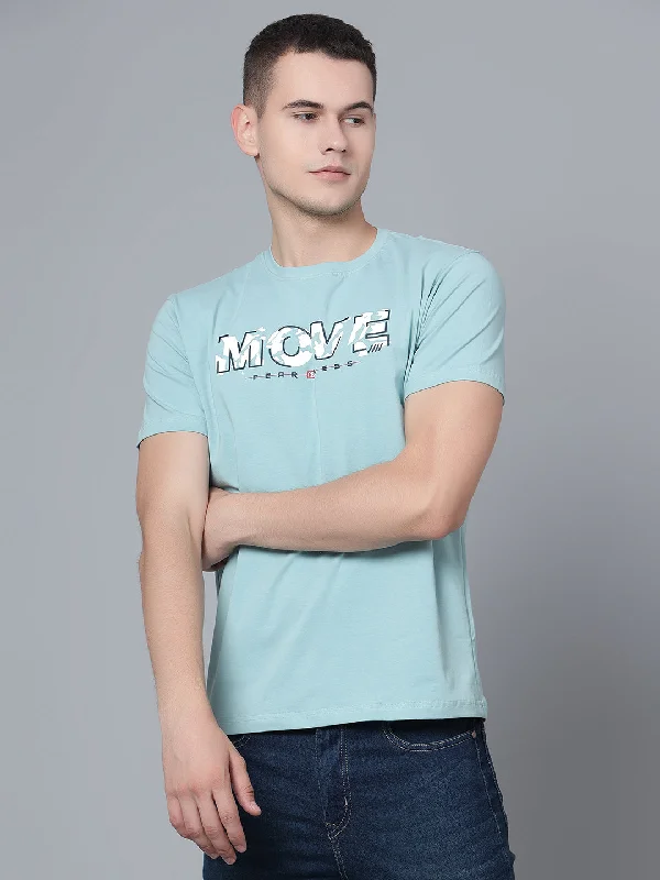 Men Light Teal T-Shirt