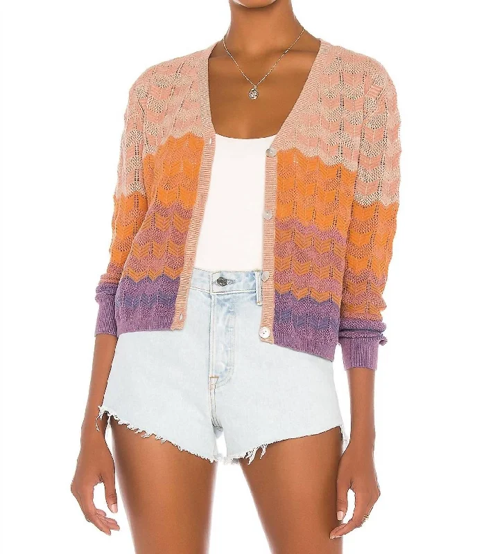 Delaney Cardigan In Multi