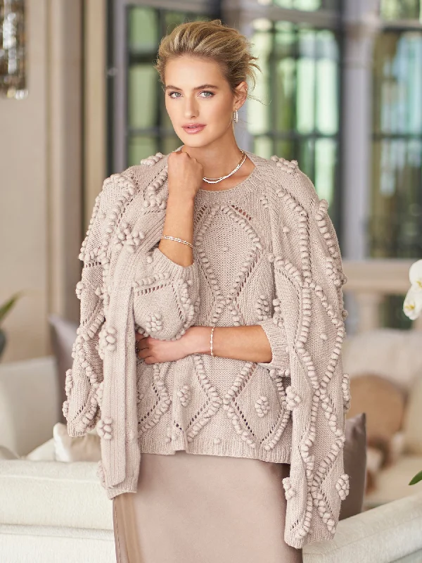 Halle Handknit Cashmere Silk Cardigan