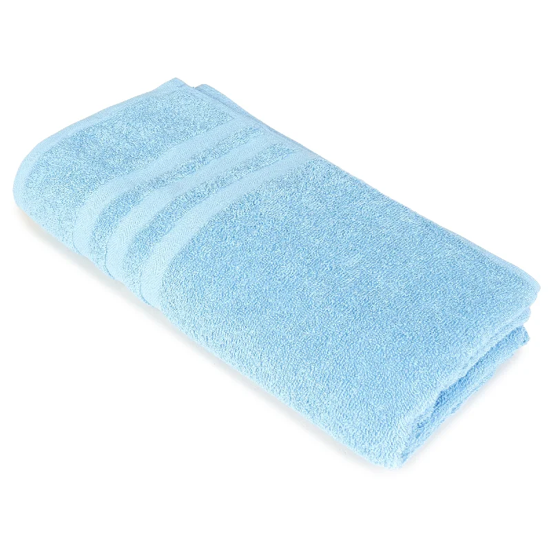 Unisex Sky Blue Basic Terry Bath Towel