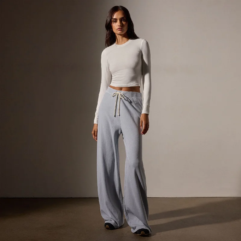 Wide Leg Sweatpant - Grey Glacier Pigment