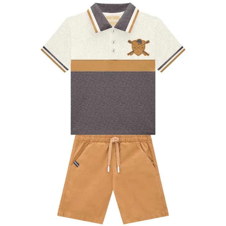 2 Piece Boys Polo Shirt & Shorts