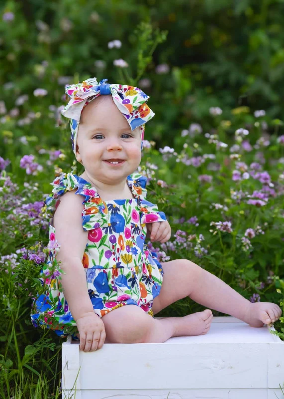 Girls Wild Flowers Romper