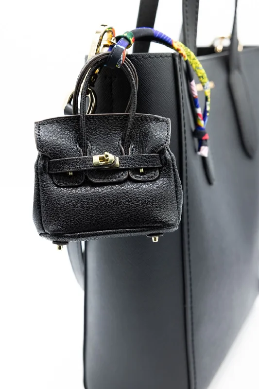 Mini Purse Charm in Black | BAK510005-BLACK