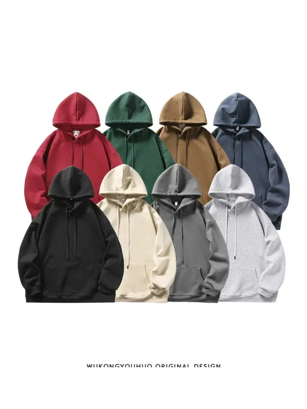 Retro Simple Solid Color Hooded Sweatshirt