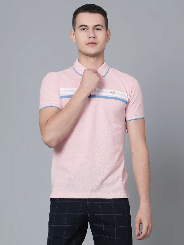 Men Pink  Polo T-Shirt