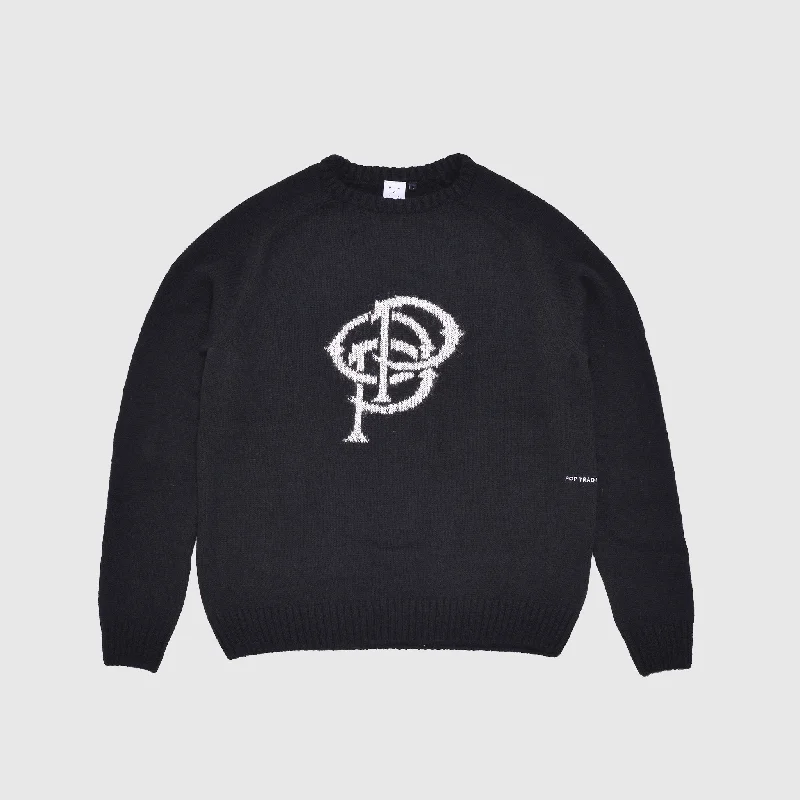 INITIALS KNITTED CREWNECK