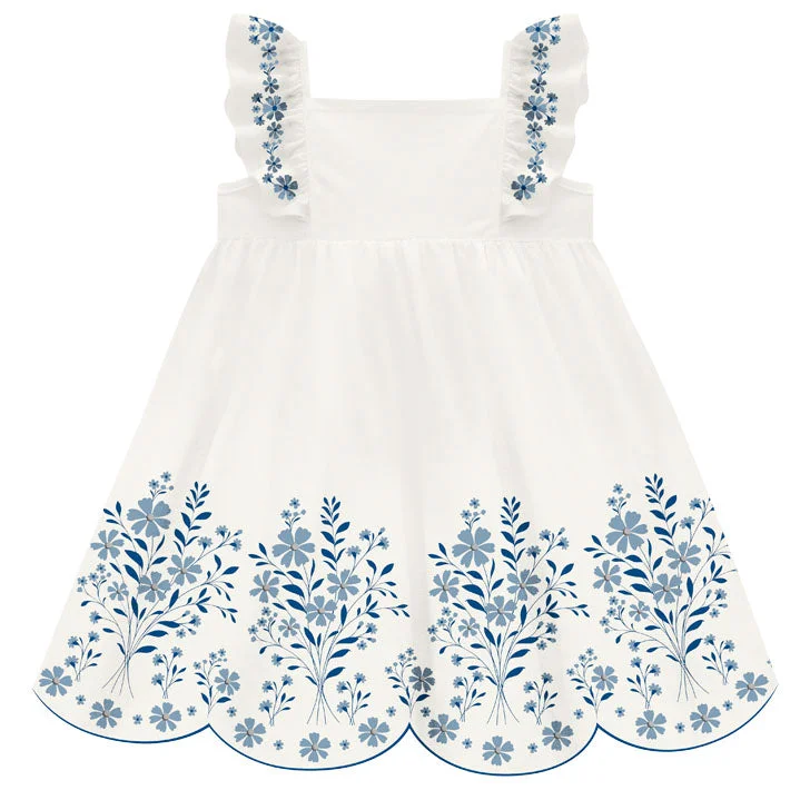 Girls Sleeveless Flower Dress