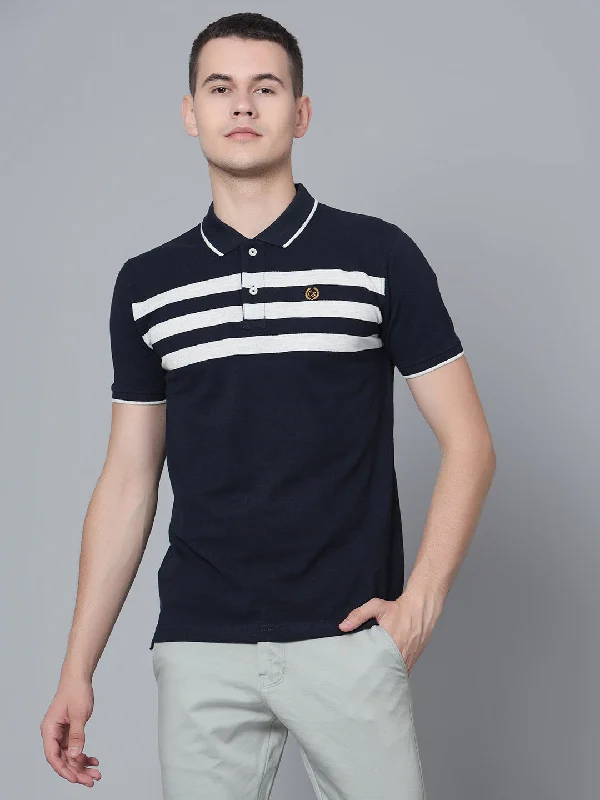 Men Navy Polo T-Shirt