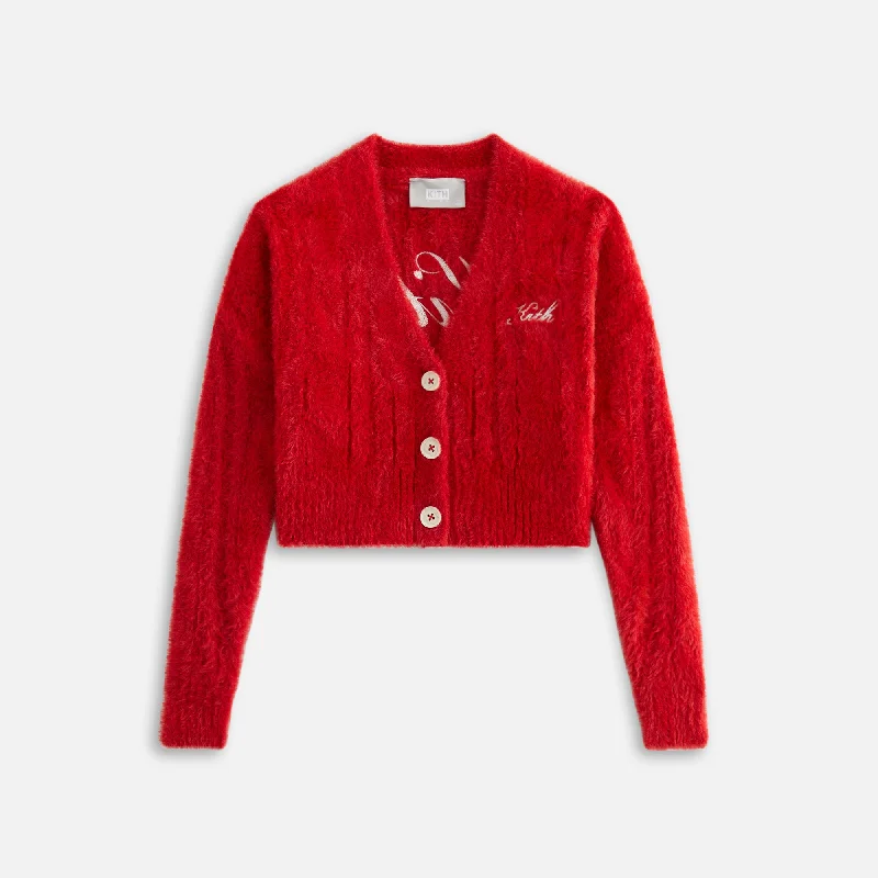 Kith Kids Mohair Cable Knit Cropped Cardigan - Fury