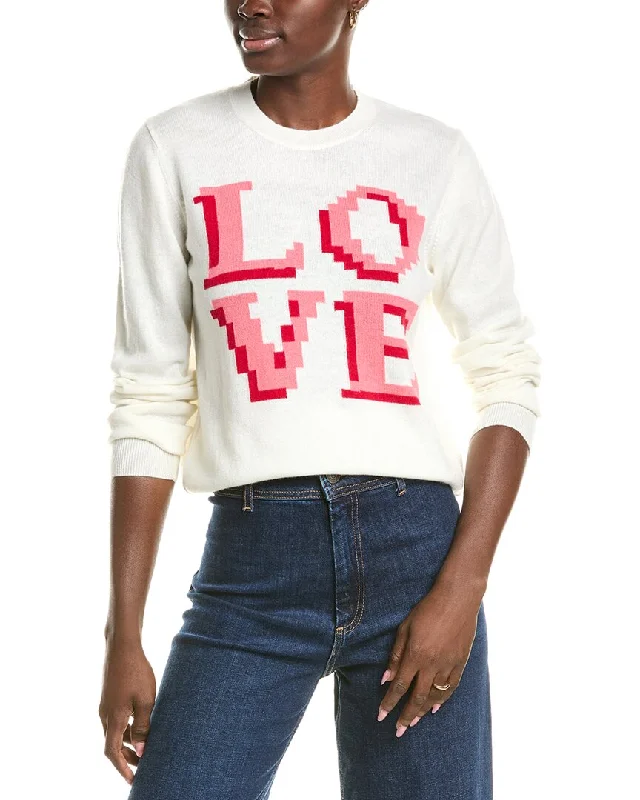 Brodie Cashmere Wool & Cashmere-Blend Pixel Love Jumper