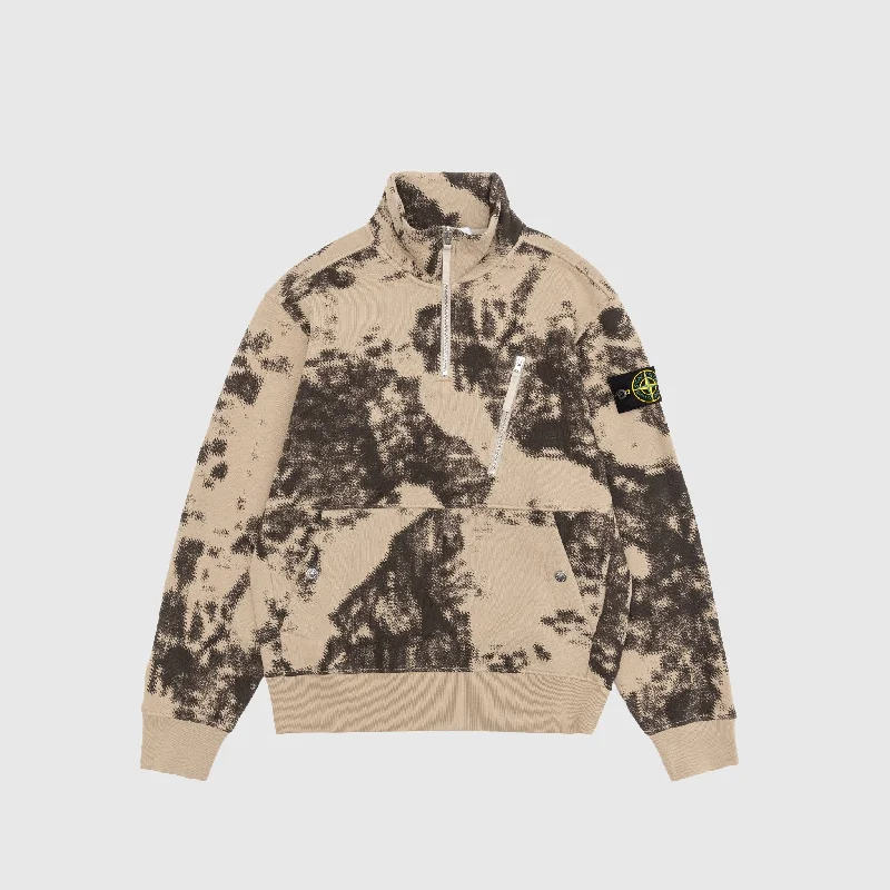 CAMOUFLAGE ORGANIC COTTON DIAGONAL SWEATER