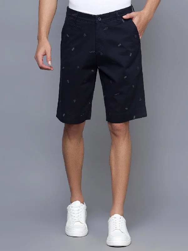 Men Navy Blue Shorts