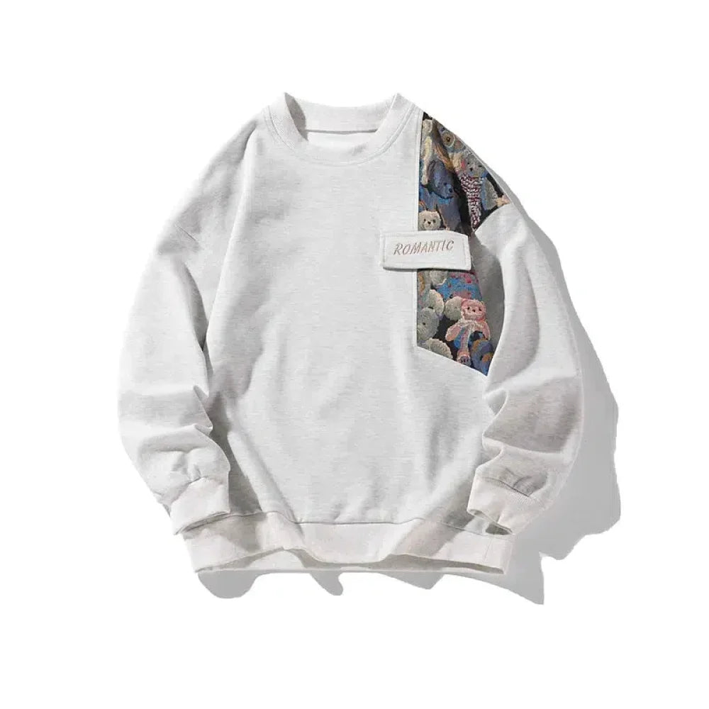 Retro Contrasting Sweatshirts