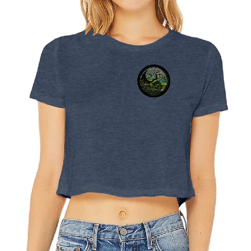 Tree of Life - As above, so below by KTJ Designer Bella + Canvas Flowy Cropped T-shirt (3 Colors)