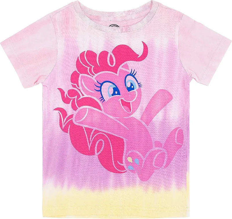 My Little Pony Girls Tie Dye Graphic T-Shirt - Rainbow Dash, Pinkie Pie, Twilight Sparkle, Apple Jack, Sizes 4-6X