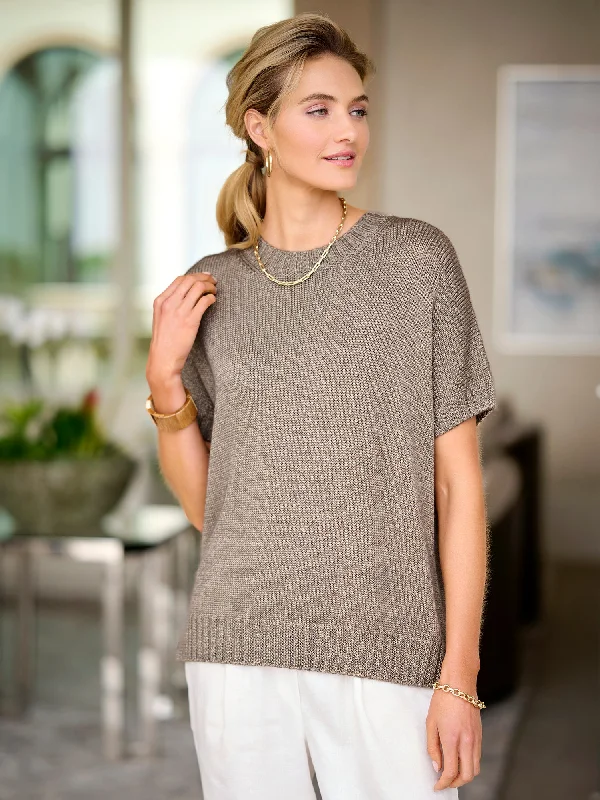 Macey Short Sleeve Cashmere Sweater