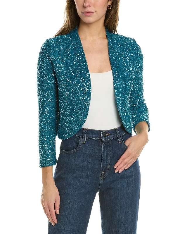 Oscar de la Renta Sequin Bolero Cardigan