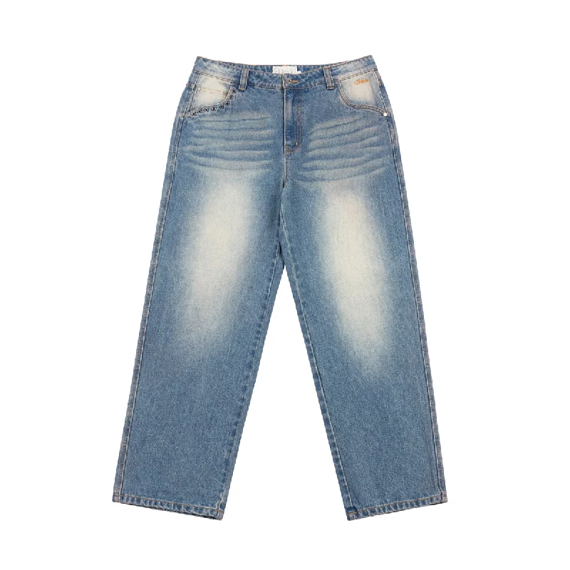 Dime Classic Relaxed Denim Jeans - Sandblasted Indigo