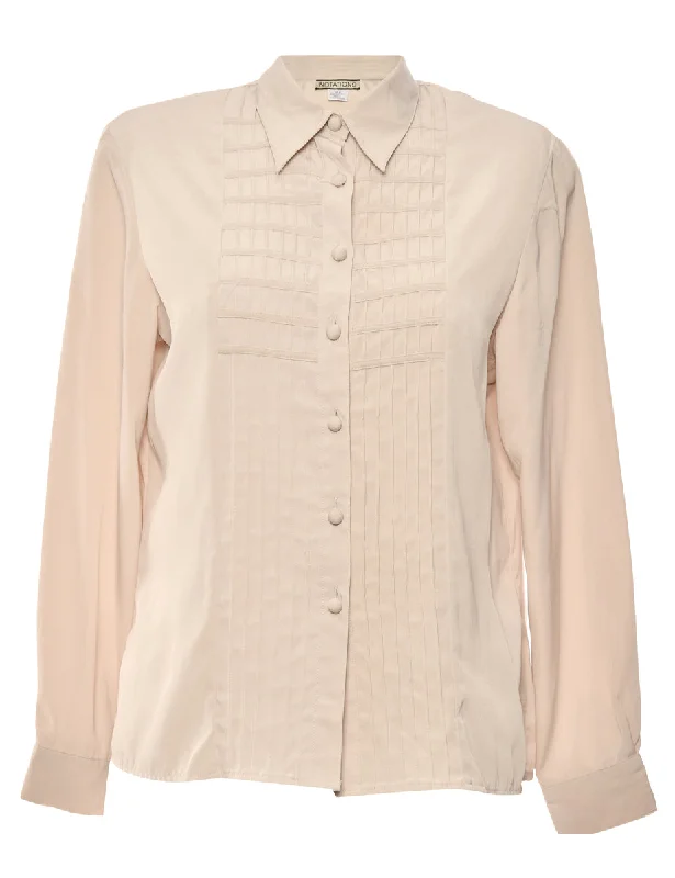 Beige Classic Notations Blouse - M