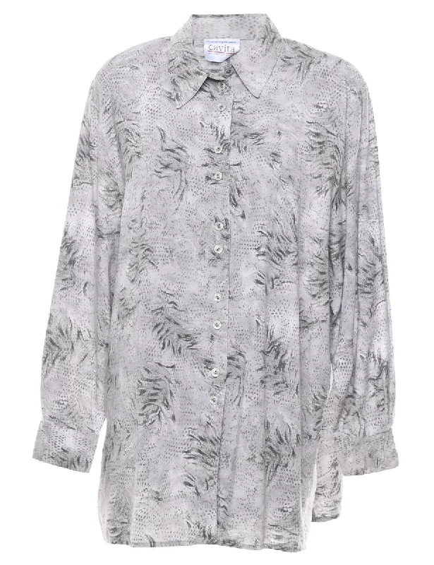 Cavita Grey Patterned Shirt - XL