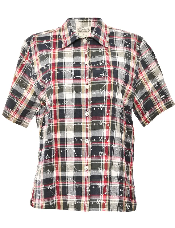 Checked Multi-Colour Blouse - M