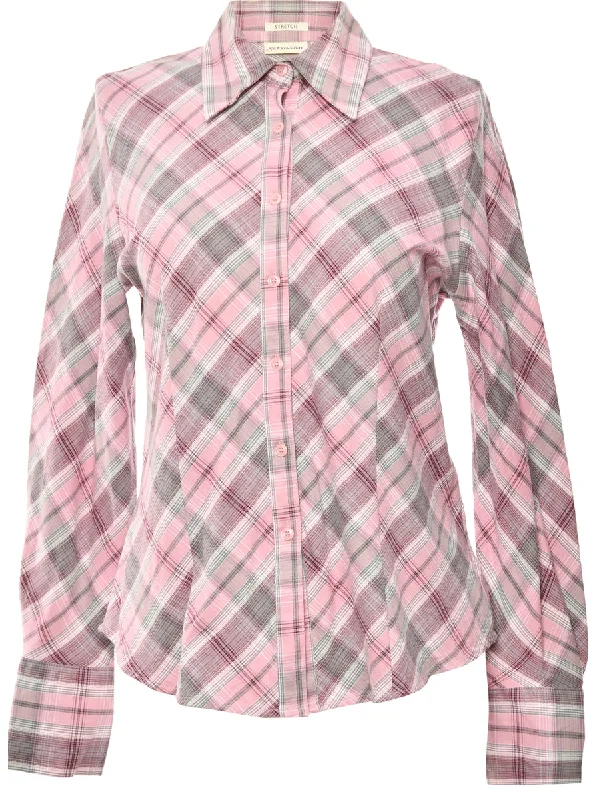 Checked Pink Shirt - M