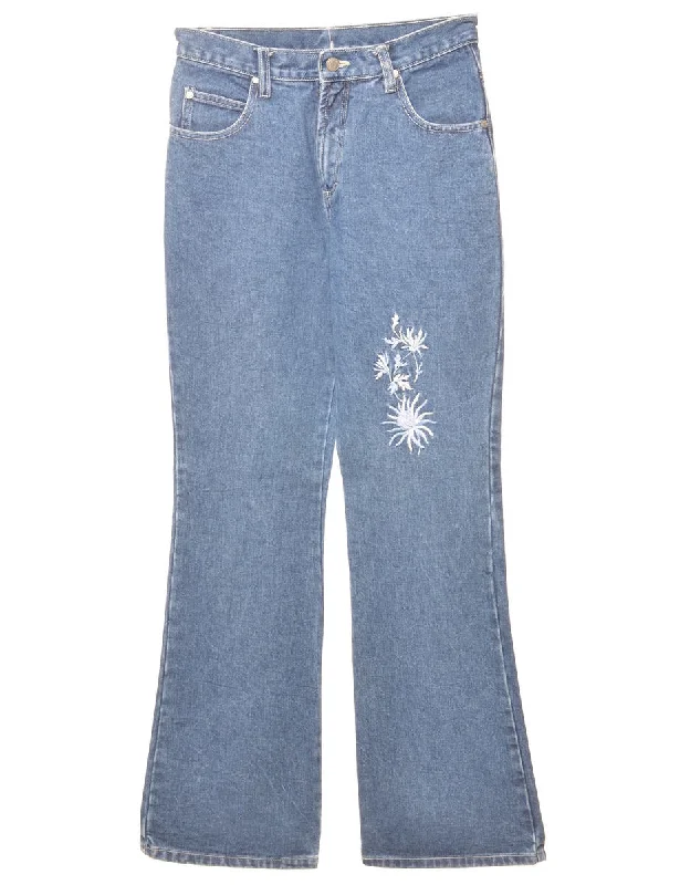 Embroidered Bootcut Jeans - W28 L31