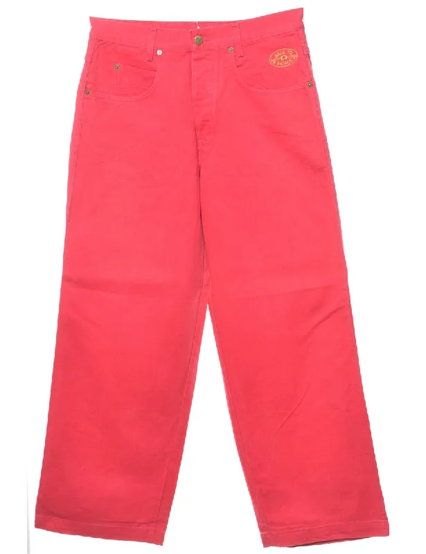 Hot Pink Straight Fit Jeans - W31 L34