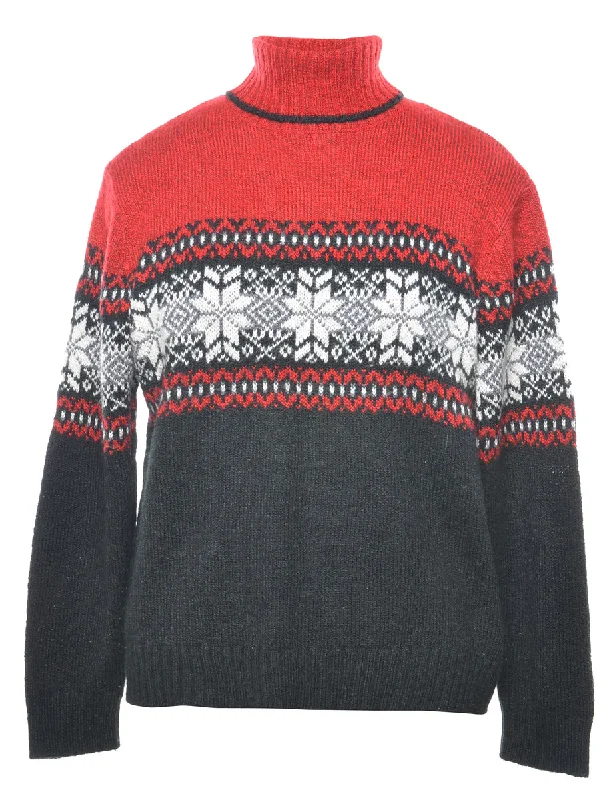 Nordic Polo Neck Jumper - L