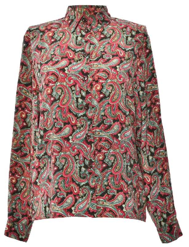 Paisley Red Blouse - L