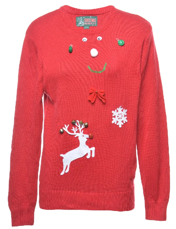 Red Christmas Jumper - M