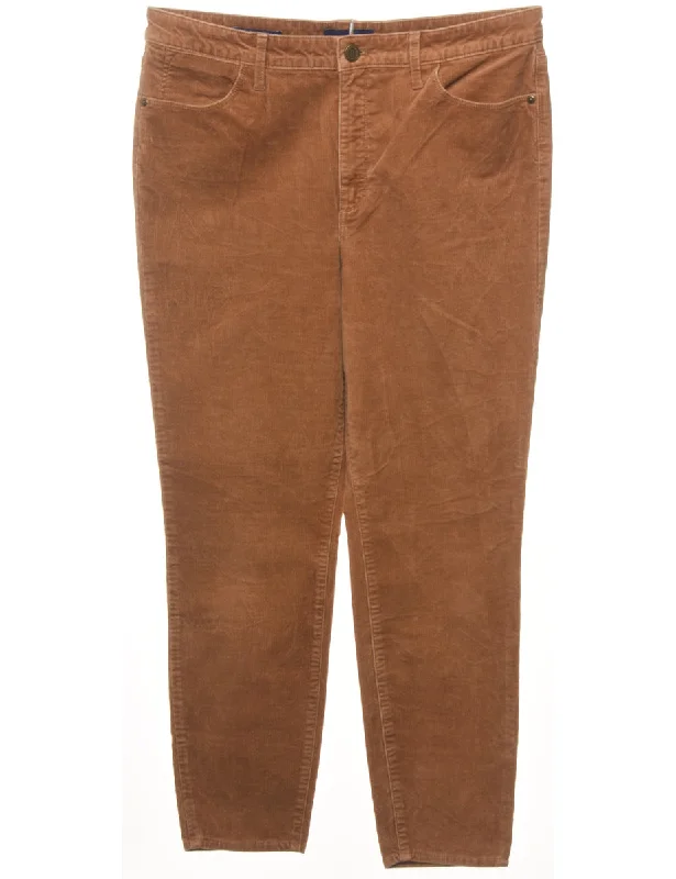 Talbots Brown Corduroy Trousers - W35 L27