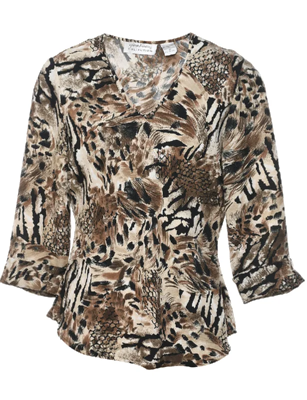 Animal Printed Top - M