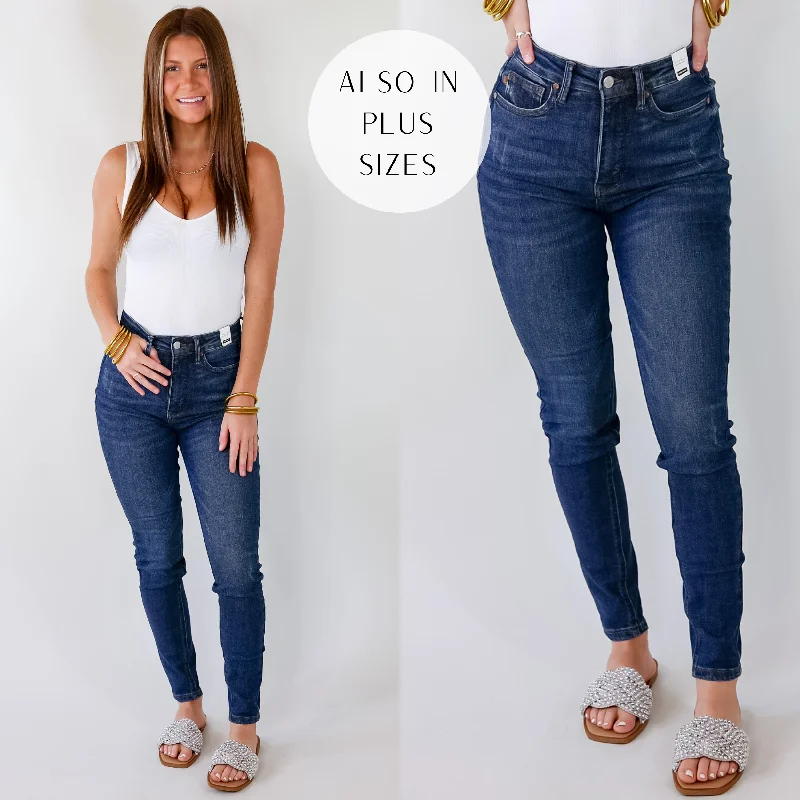 Last Chance Size 0 & 1 | Judy Blue | Weekly Plan Control Top Skinny Jeans in Dark Wash