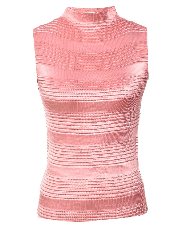 Crinkle Pale Pink Top - M