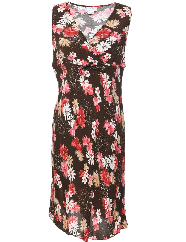 Floral Print Dress - L