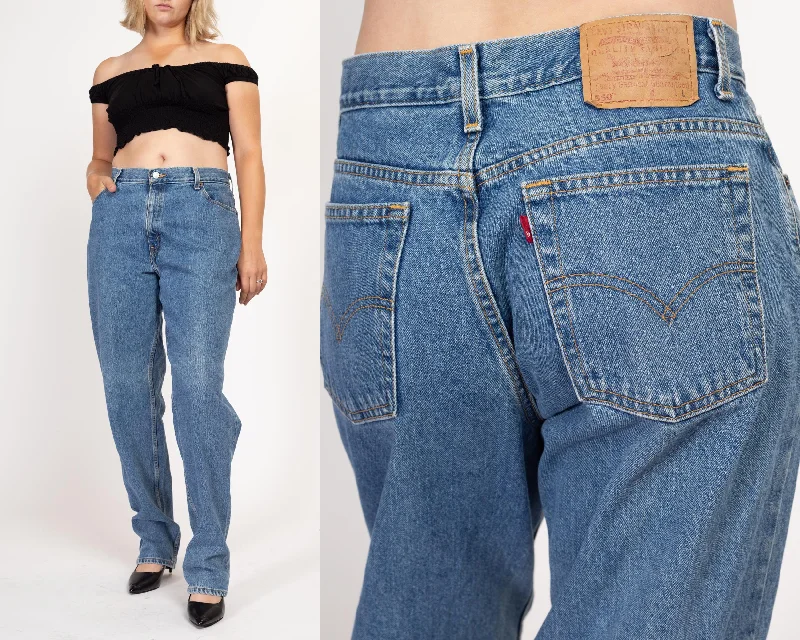 Large 90s Levis 550 High Waisted Mom Jeans 33"