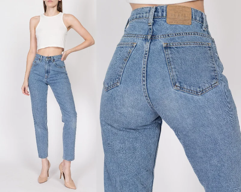 XS 90s High Waisted Light Wash Jeans 25"