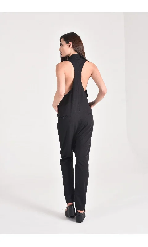 Open Back Cotton Jumpsuit