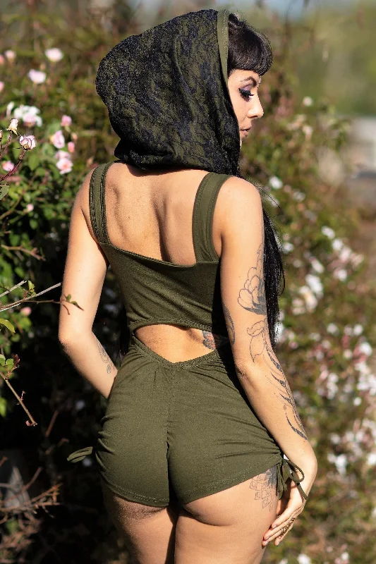 Olive w Black Lace