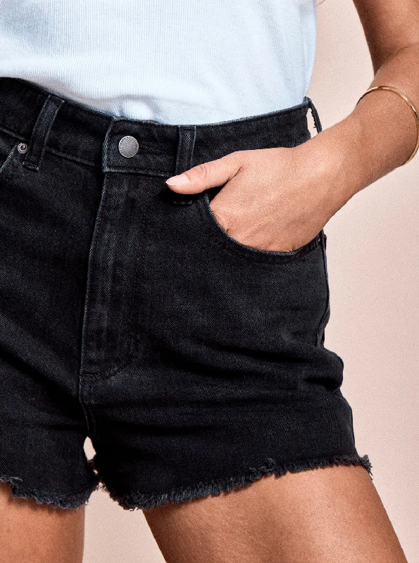 Eva Denim Shorts - Anthracite