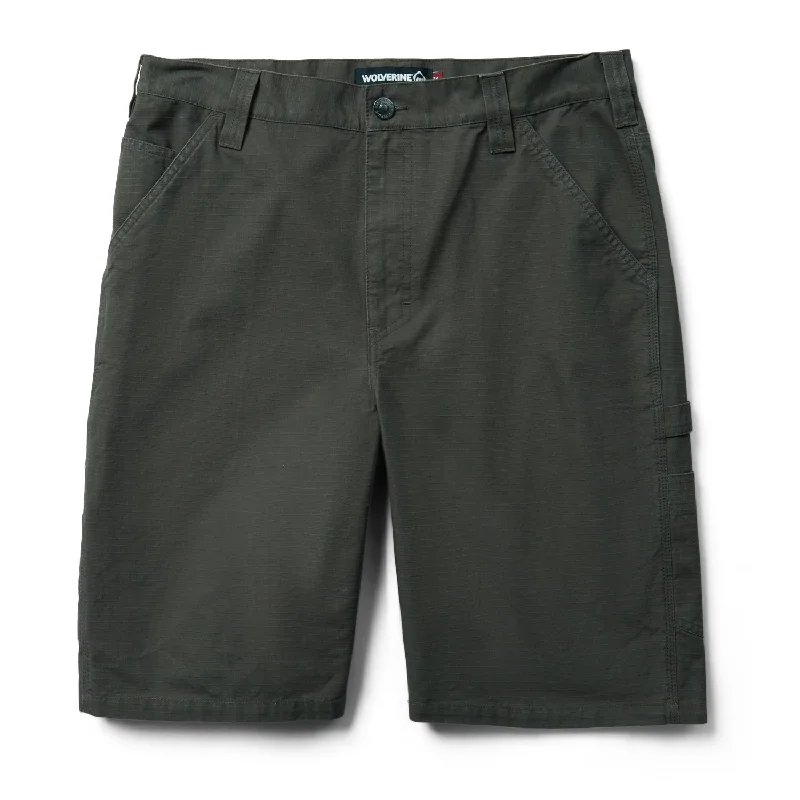 Wolverine Mens Black Olive 100% Cotton Eaton 11in Ripstop Short