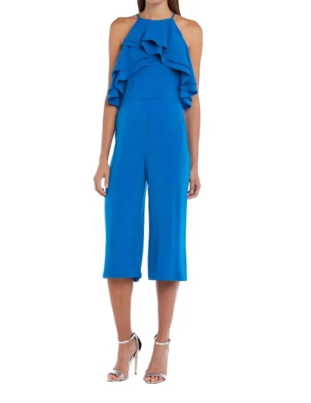 Culotte Jumpsuit In Blue