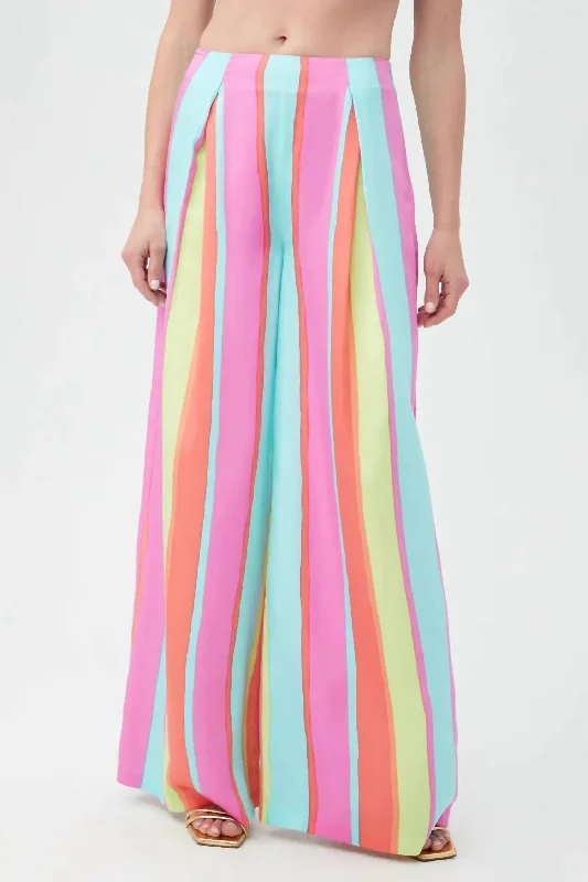 Enzo Wide Leg Pants In Multi